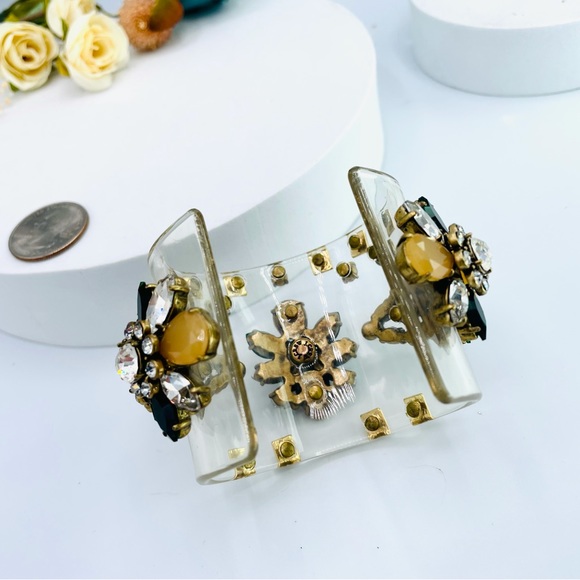J. Crew Jewelry Jcrew Vintage Crystals Cuff Bracelet Poshmark